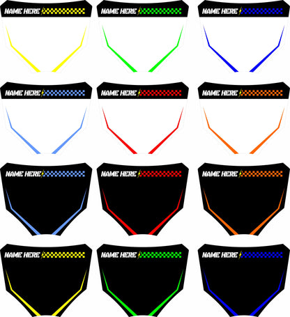 SPEED SHOP STACYC / STRIDER NUMBER PLATE WITH CUSTOM BACKGROUND