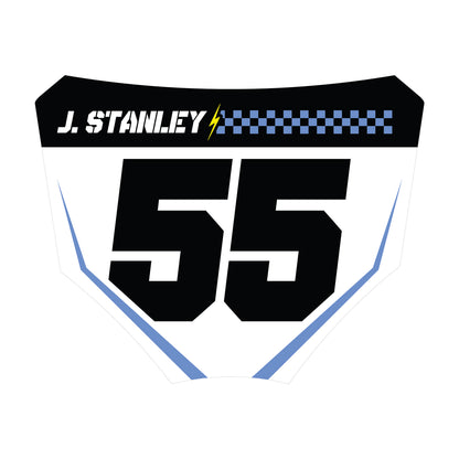 SPEED SHOP STACYC / STRIDER NUMBER PLATE WITH CUSTOM BACKGROUND